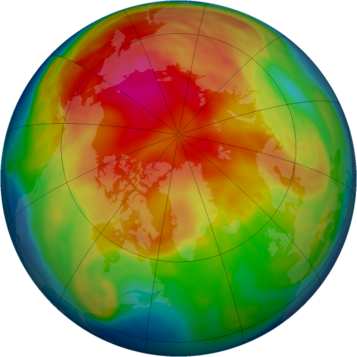 Arctic ozone map for 05 February 2006